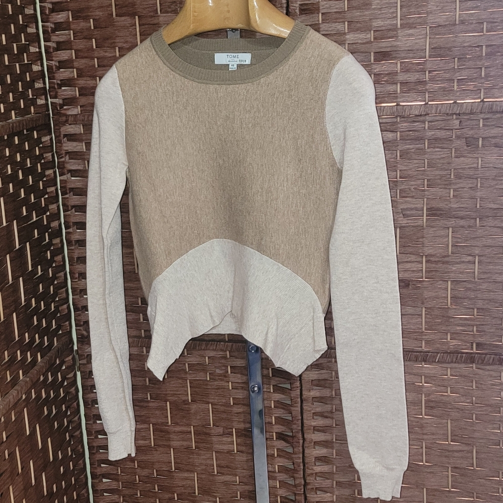 Tome Collective Colorblock Peplum Sweater